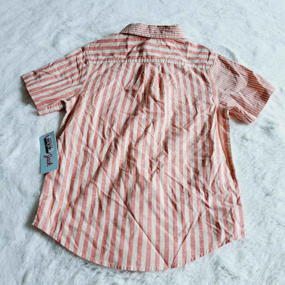 Cat & Jack Boys' Short Sleeve Poplin Button-Down Shirt 4KIDE-U - Picture 3 of 4